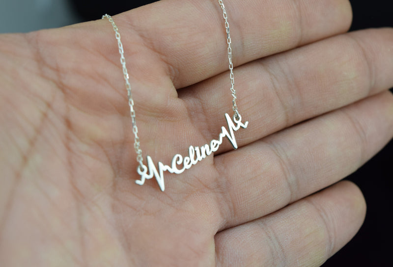 Personalized Heartbeat Name Necklace | Heartbeat Name Necklace | Graduation Gift for Nurse | Doctor Graduation Gift | Medical Student Gift