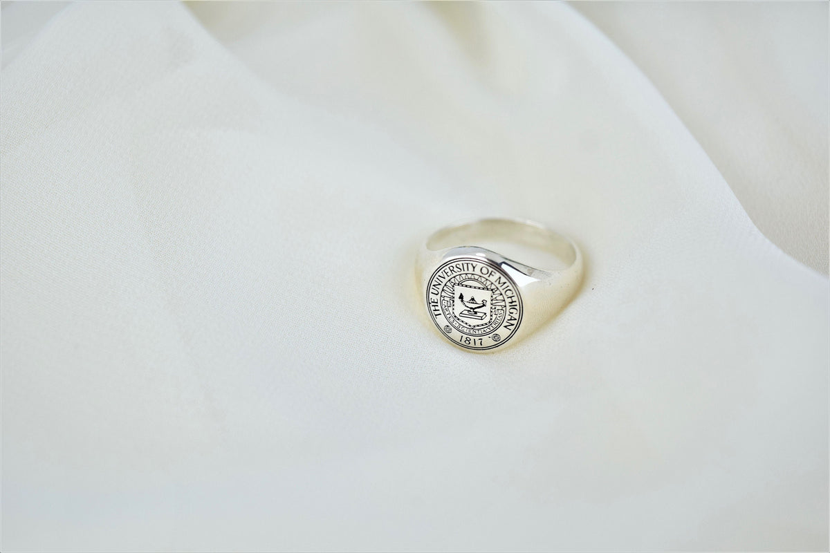 Custom College Class Ring • School Ring • Signet Ring • Graduation Gift • Personalized University Ring • High School Class Ring