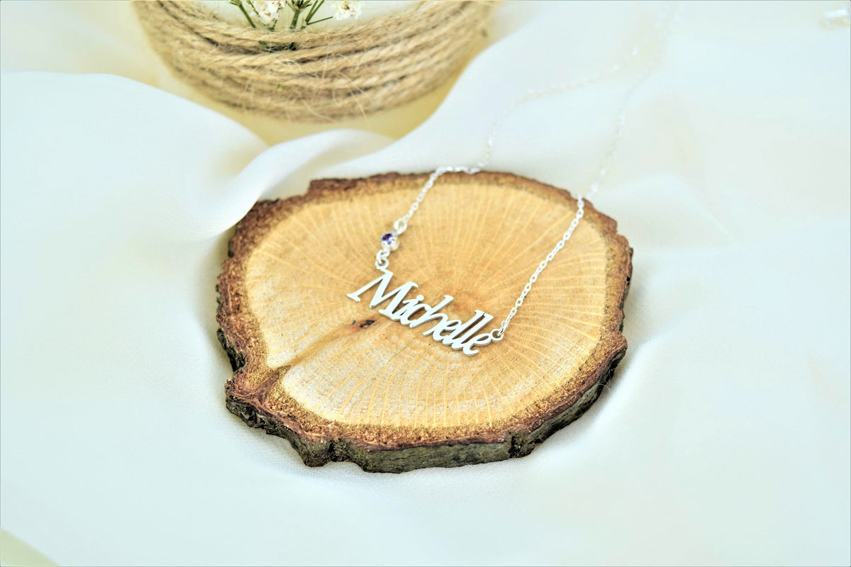 Modern Personalized Name Jewelry, Custom Baby Necklace Silver • Handmade Gifts for Christmas, Anniversary, Birthday by NecklaceDreamWorld