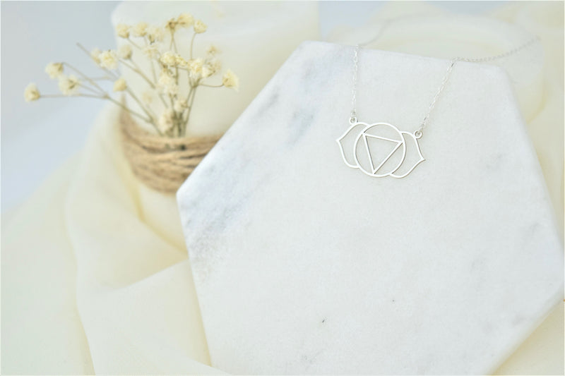 Third Eye Chakra Necklace, Ajna Symbol Spiritual Chakra Jewelry • Handmade Chakra • Hindu Necklace • Yoga Chakra Jewelry