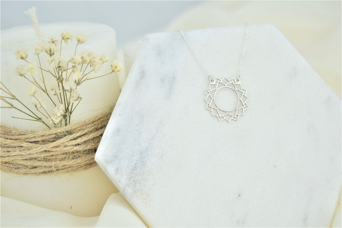 Crown Chakra Necklace, Sahasrara Yoga Geometric • Handmade Chakra• Hindu Jewelry • Yoga Chakra Necklace• Spiritual Jewelry • Symbol Necklace