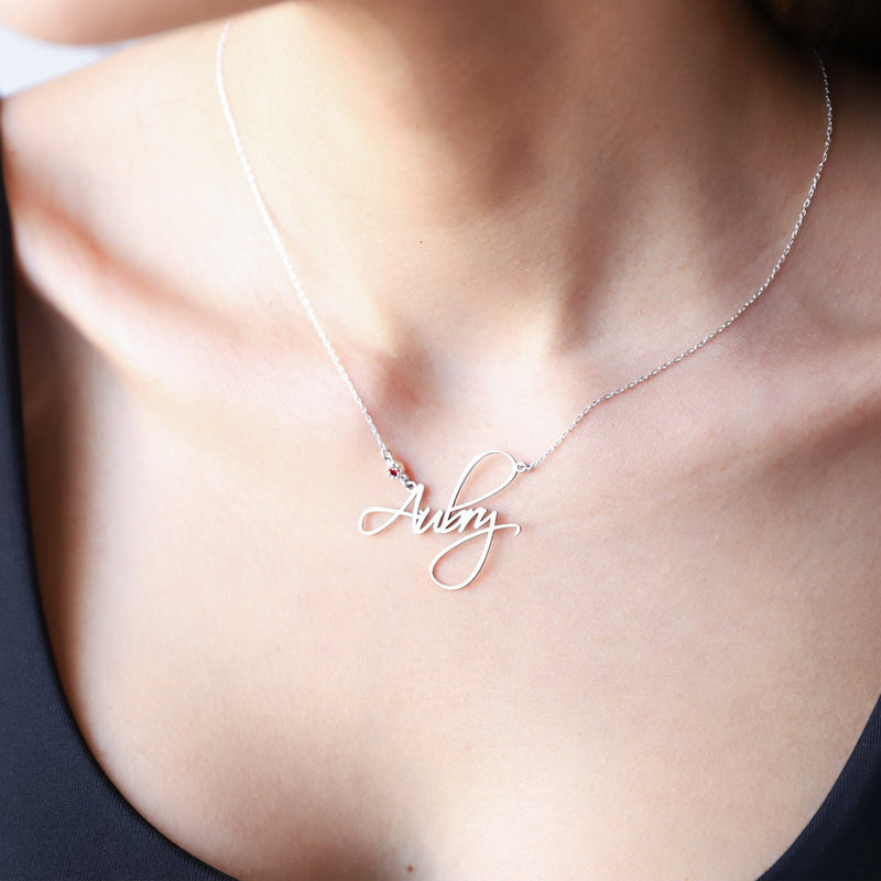 Custom Name Necklace, Personalized Name Necklace, Name Engraved Necklace | 925 Sterling Silver, Gold and Rose Gold