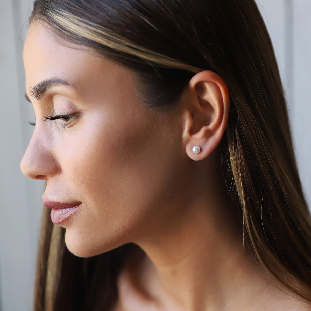 Minimalist Waterproof Pearl Earrings Studs, White Bridal Earrings • Ready To Ship Jewelry for Women • Dainty Gifts for Bridesmaids Jewelry