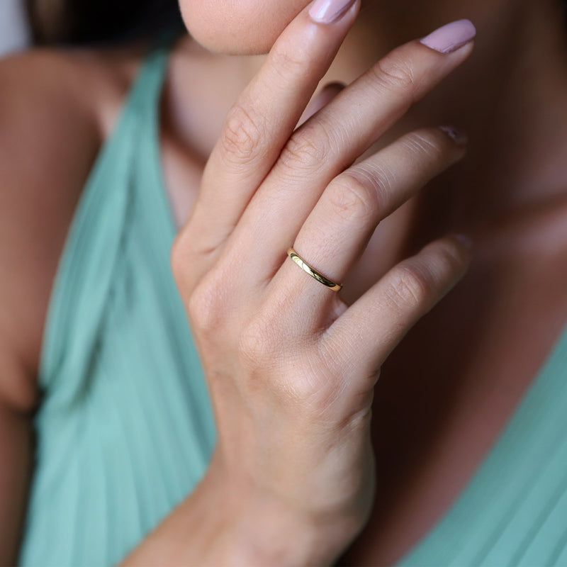 Band Ring Sterling Silver for Women • Plain Silver Ring • Simple Rings • Thick Engagement Jewelry, Gold and Rose Gold Plated Promise Rings