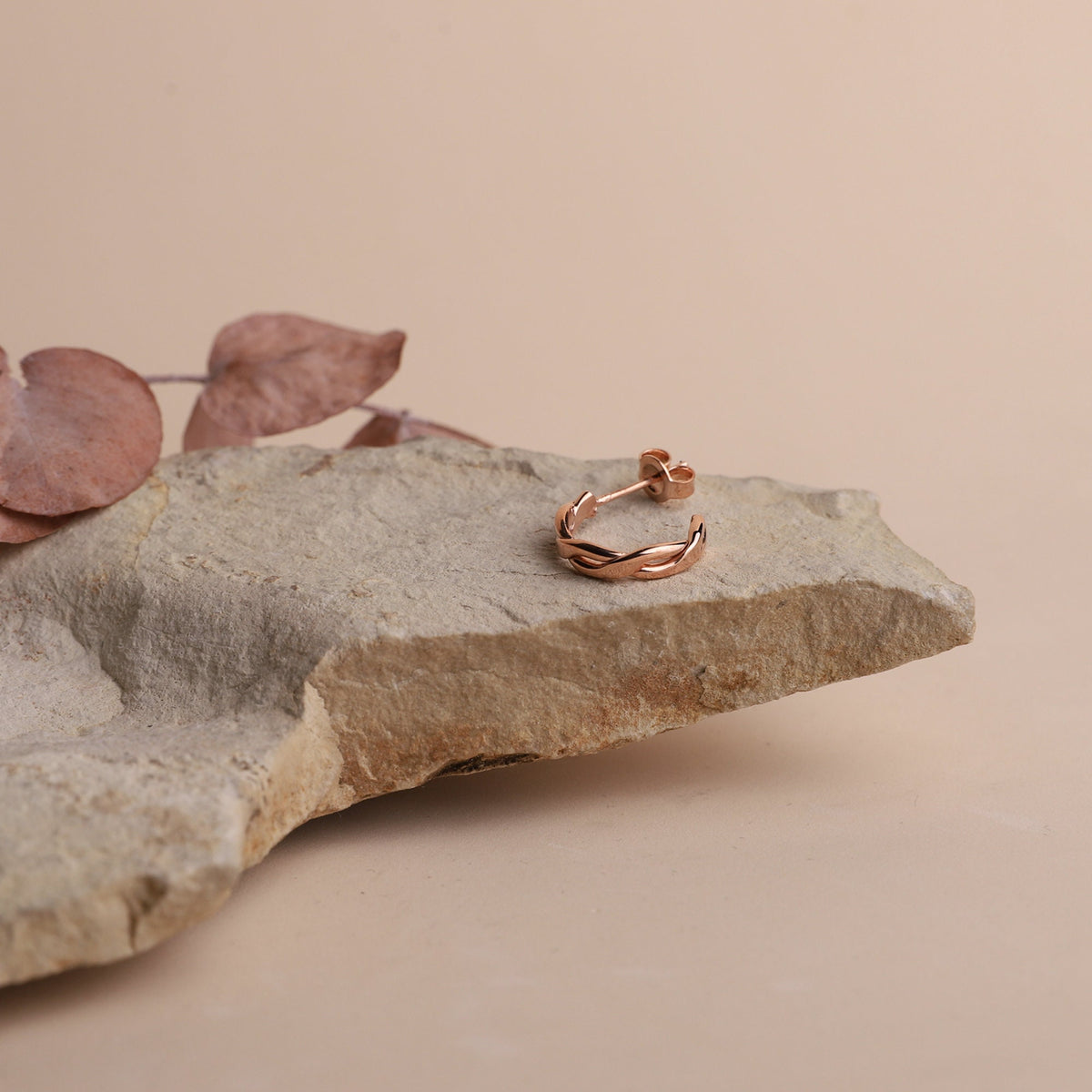 Waterproof Permanent Huggies Hoop Earrings, Infinity Minimalist Jewelry, Dainty Second Hole Earrings • Silver, Gold and Rose Gifts