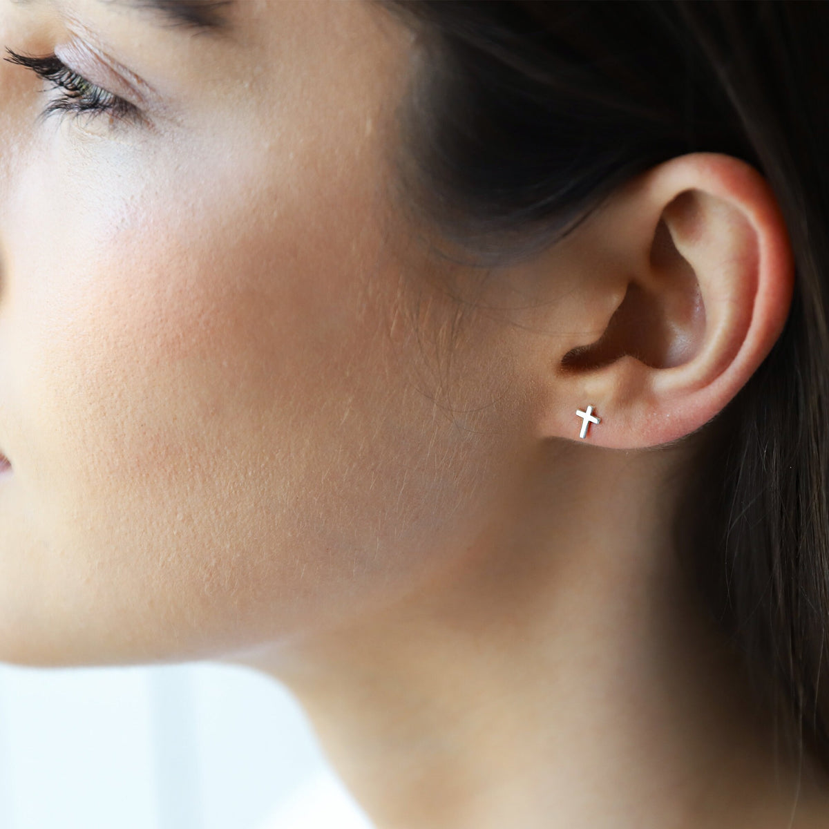 Cute Gold Stud Heart Earrings • Dainty Silver Snowflake Earrings • Tiny Cross, Star Earrings • Anniversary, Birthday, Christmas Gifts