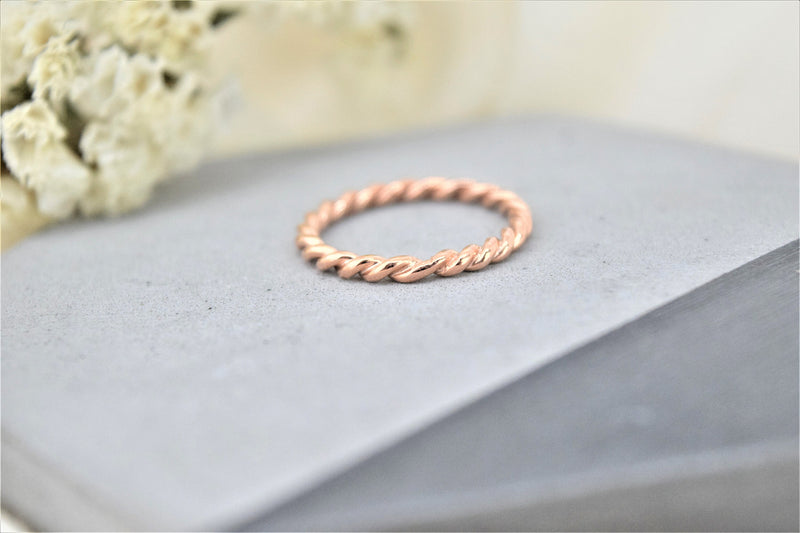 Twisted Band Ring Silver, Rings for Women, Anxiety Ring, Stackable Rings | Cute Modern Stacking Jewelry