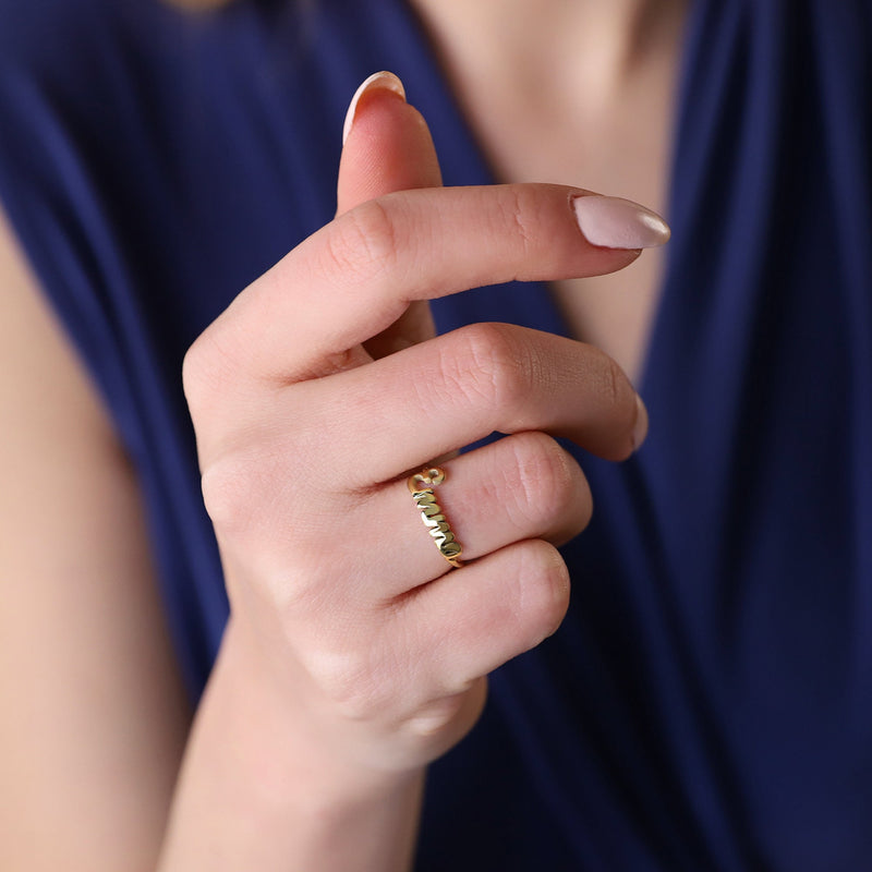 Personalized Name Ring • Dainty Memorial Gold Ring • Minimalist Sterling Silver Ring • Custom Wedding Gift • Anniversary Gift