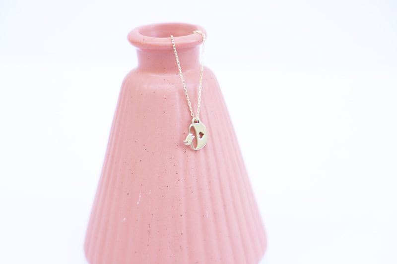 Tiny Tea Coffee Cup Necklace • Coffee Mug Necklace • Cup of Coffee Necklace with Heart • Gift for Women • Christmas Gift • Best Gift for Her