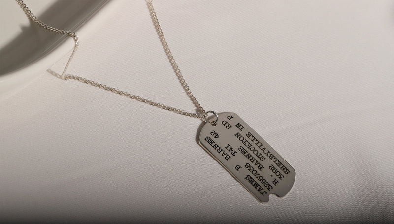 James 'BUCKY' Barnes WWII Military Dog Tags Necklace, Comics Necklace, Winter Soldier Curb Necklace, Avengers Marvel Necklace, Gift For Him