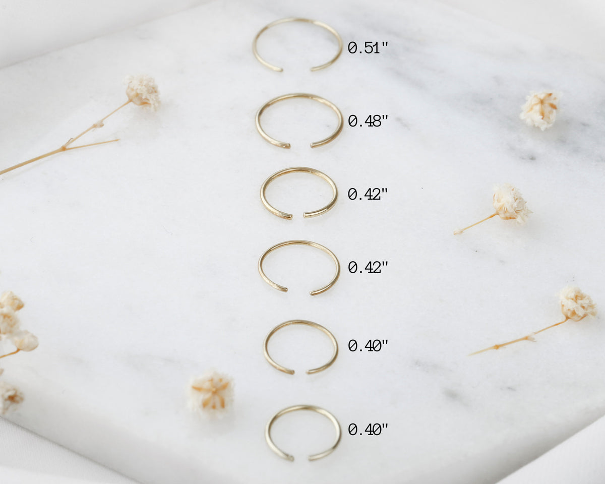 Small Hoop Earrings 14K Gold Filled, Tiny Hoop Earrings, Helix Hoop Piercing, Cartilage and Tragus Hoop Jewelry by NecklaceDreamWorld