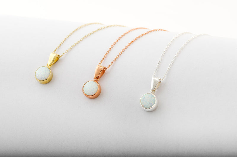 14k Gold Opal Necklace, Dainty Real Opal Necklace, Opal Jewelry, Bridesmaid Necklaces Gifts by NecklaceDreamWorld