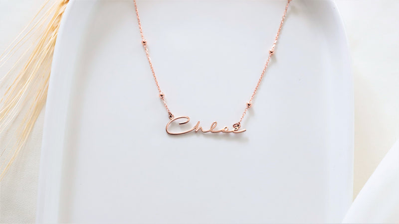 Beaded Satellite Chain Layering Name Necklace 10K Gold filled by NecklaceDreamWorld, Everyday Jewelry for your loved ones, Perfect Gifts